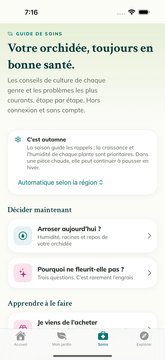 Les outils et les guides de soins dans FloraFlor