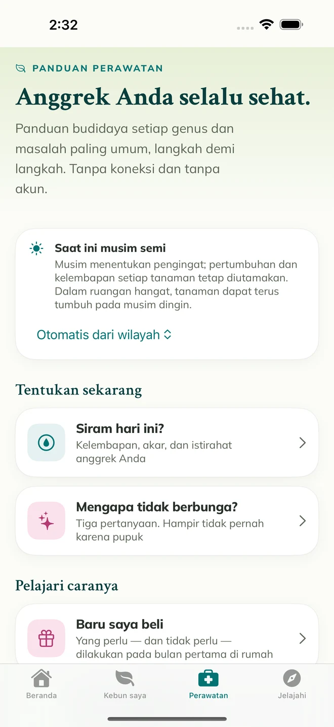 Alat serta panduan perawatan di FloraFlor