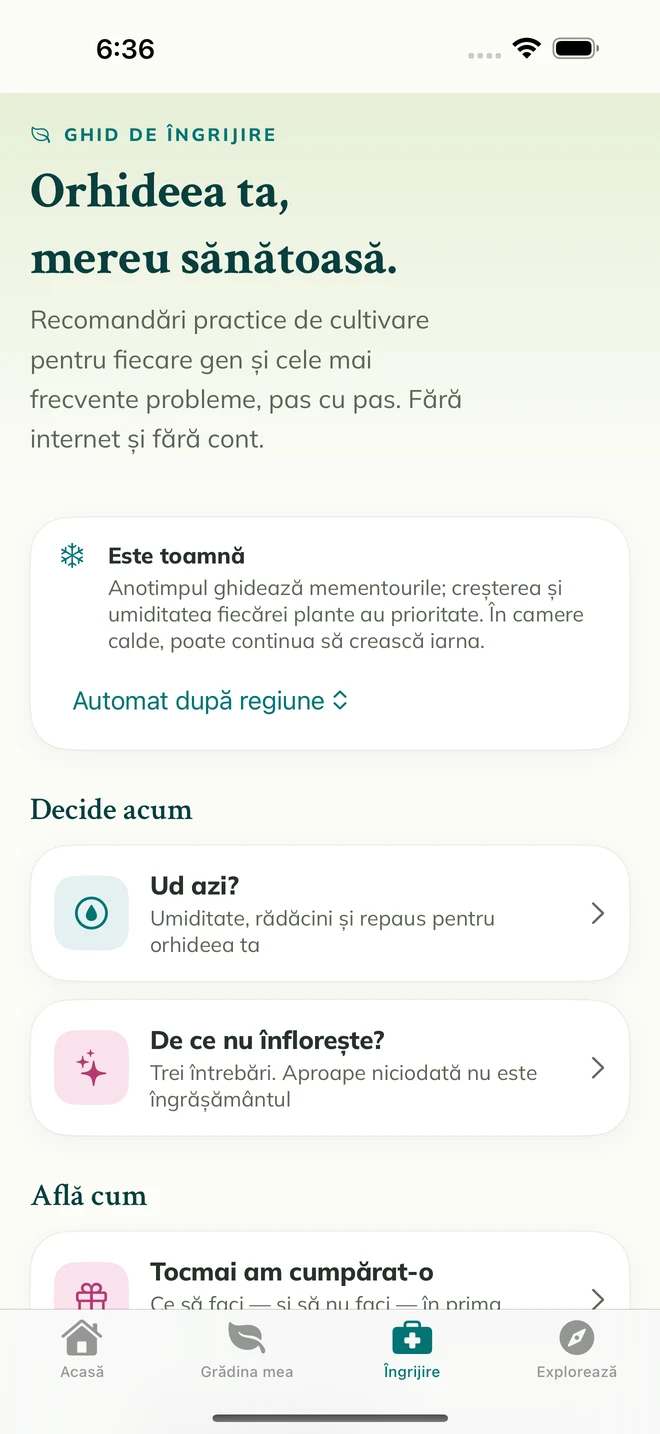 Instrumente și ghiduri de îngrijire în FloraFlor