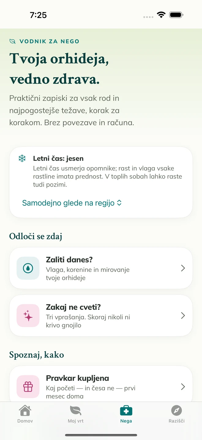 Orodja in vodniki za nego v FloraFlor